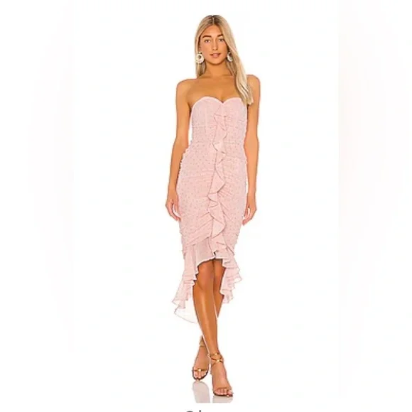 Michael Costello | Dresses | Michael Costello X Revolve Vega Midi Dress  Light Pink Size Small | Poshmark